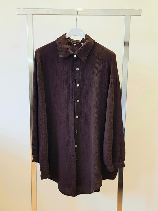 Oversize Musselin Bluse